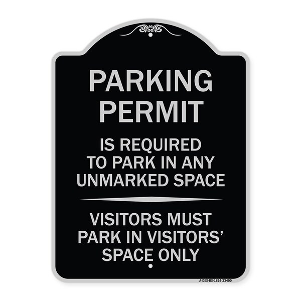 Parking Permit Is Required to Park in ANY Unmarked Space Visitors Must Park in Visito, BS-1824-23400